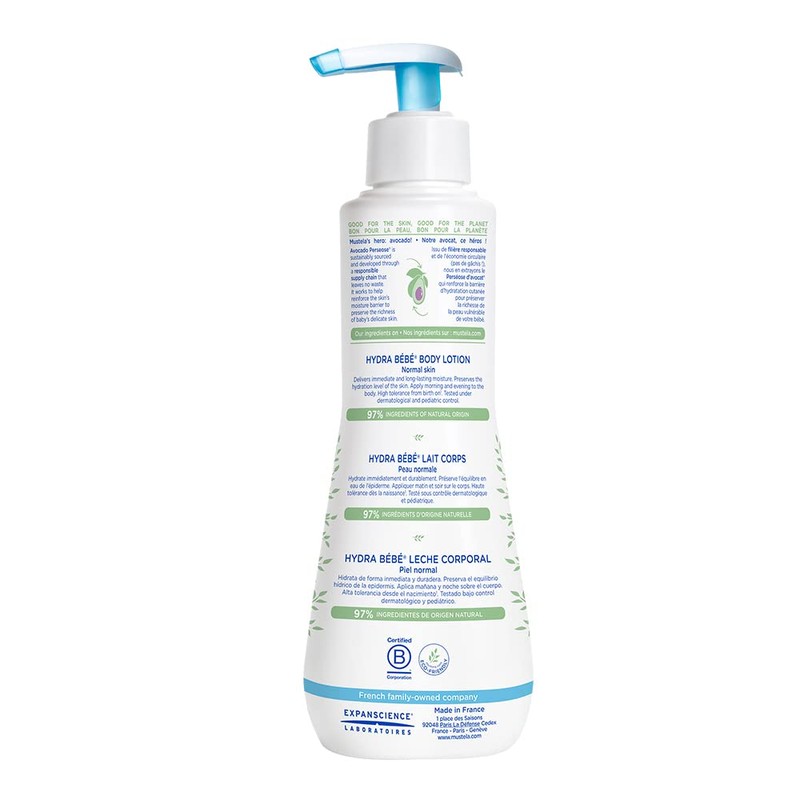 Mustela Hydra Bebé, Loción Corporal Hidratante, 300ml