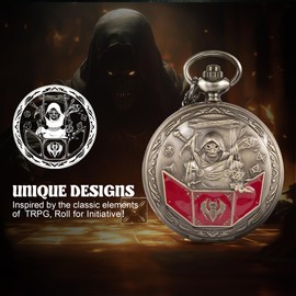 Banloga D&D Dice Set,7PCS Metal Dice for Dungeons and Dragons,Mini Dice Set with Pocket Watch Case,Role Playing Board Games Accessories (DM, Bronze)