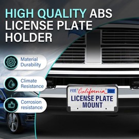 GRUOIZ Quick Install Front License Plate Holder Compatible with Dodge Challenger 2010-2025 up ABS License Plate Mounting Bracket Replacement Frame with Screws(Carbon Fiber Texture)