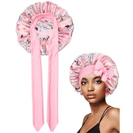 TPZORJX Lange Satin Zopfhaube für Damen Seidenhaube zum Schlafen Schlafmütze mit Elastischem Band Nachtmütze für Lange Lockiges Haar Locs,haarschutz für die nacht,schlafhaube haare schützen