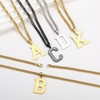 RWQIAN Mens Initial Necklace Gold Stainless Steel Chain with Z
