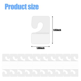 YUEBOSUL 100 PCS Clear Sticky Hang Tabs, Plastic Sticky Hanging Tabs for Store Displays Retail Displays (Medium Hook Hole)