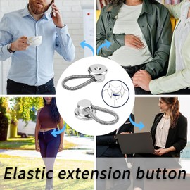 Tiankohelan Collar Extenders for Mens Shirts,6 Pcs Adjustable Button Extender for Dress Shirt