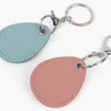 Simple Teardrop Shape Keychain Keyring Accessory PU Brown 5ea