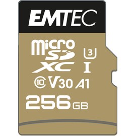 EMTEC SD Card 256GB SDXC (CLASS10) Speedin V30 A1 4K Adapter