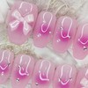Pink Princess Cheek Handmade Nail Tips - Oval / 핑크공주