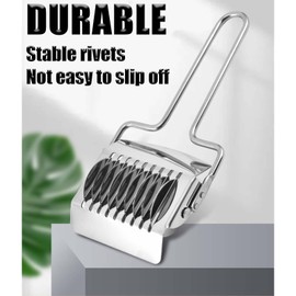 Pasta Noodle Cutter Stainless Steel Pasta Spaghetti Maker Noodle Lattice Roller Dough Cutter Masher Kitchen Tool