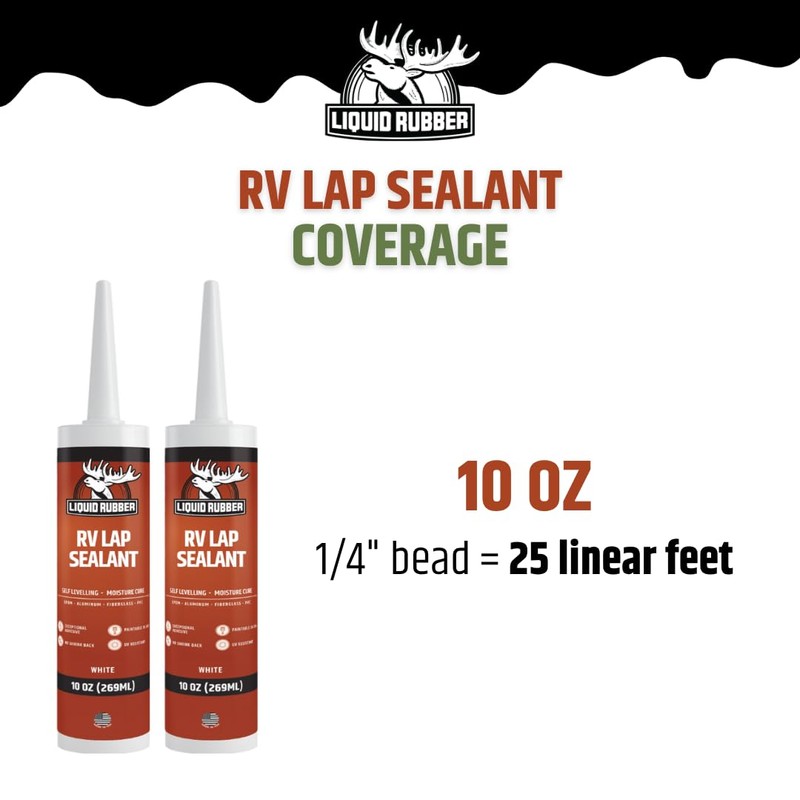 Liquid Rubber RV Lap Sealant, Self-Leveling Roof Sealant for RV