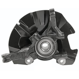 AutoShack Front Steering Knuckle and Wheel Bearing Hub Assembly 4 Lugs Passenger Side Replacement for 2006-2011 Hyundai Accent 1.6L FWD KN100056