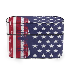 GOSTONG USA Flag Design RV Propane Tank Cover, Heavy Duty Camper Propane Tank Covers Waterproof Double Propane Tank Cover for Camper RV Trailer