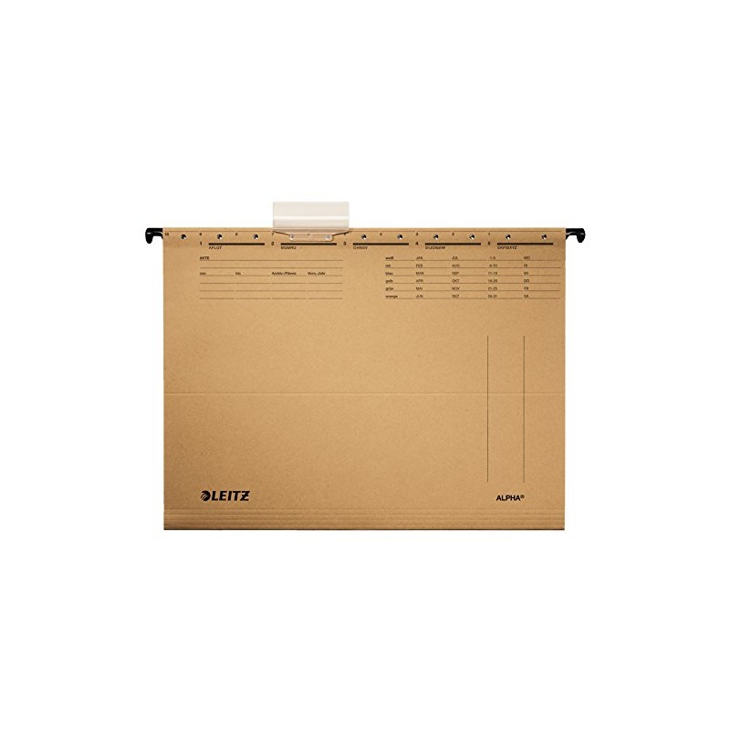 Leitz Alpha 1915-00-00 A4 Suspension File, Natural Brown Pack of