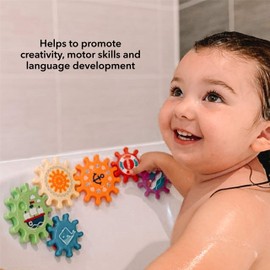 Nuby Bath Cogs Baby Bath Toy – Bright Colours | BPA Free | Easy to Assemble | Suitable for 12 Months Plus