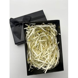 YIYIWANG 100g Shredded Paper Shredded Tissue Paper for Gift Decoration Hamper Filling and Gift Packaging Gift Boxes Golden Silk White