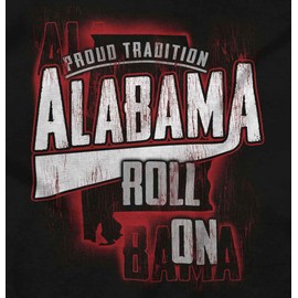 Brisco Brands Alabama Tradition Distressed Athletic Graphic T Shirt Men or Women Black