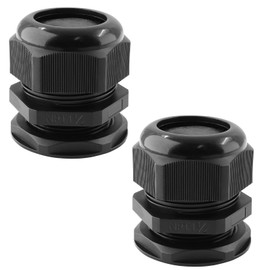Rierdge 2 Pack NPT 1-1/2" Cable Glands Waterproof Connectors, Adjustable 31-37mm Cable IP68 Waterproof Nylon Joints with Gaskets