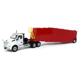Die Cast Promotions (DCP) 1/34 White Kenworth T880 Winch Truck w/Viper Red Pinnacle FRAC Tank Trailer 10-4275