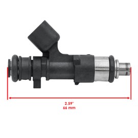 Caltric 2 Fuel Injector Gray Black Plug Pto Mag Compatible with Polaris Ranger 800 4X4 6X6 2011-2017