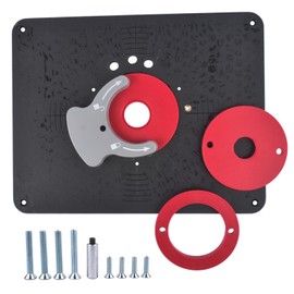 PRS4036 Series Precision Router Table Insert Plate Kit with Level-Loc Rings (Predrilled Holes) - Compatible with Bosch 1617 Porter Cable 690/890