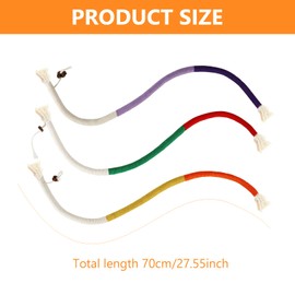 3 Pcs Snaky Rope Toys with Gall Fruit,Catnip Toy Bite Rope for cats,Catnip Toys for Indoor Cats for Cat Playing Chewing Teeth Cleaning, Adult Kitten Teething Chew Toy Cat Nip Toy