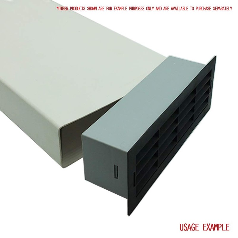 Kair 204mm x 60mm Airbrick with Surround - Black