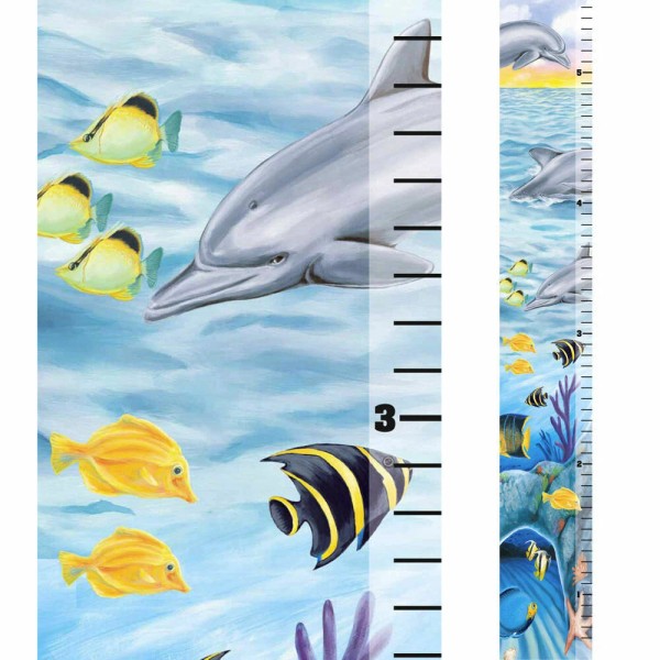 Unbranded Tatouage Sea Life Growth Chart Decorative Dolphins FREE SHIPPING