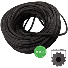 Screen Spline - 0.150", 100'ft - Round Serrated Screen Retainer Spline - Screen Holder Spline for Screen Door, Window Mesh & Mosquito Net Fixing - Screen Door Repair & Replacement Spline - Black