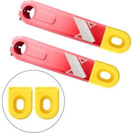 Funda protectora de brazo de manivela para bicicleta de montaña (1 par) – Botas de manivela de silicona a prueba de polvo para bielas MTB, color amarillo