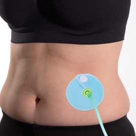 Beavorty 28Pcs G Tube Pads Holder for Feeding Support Abdominal G Tube Button Covers Reusable Feeding Tube Supplies Soft G Tube Covers for Breastfeeding Nursing Care Blue