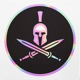 Holographic Decal Stickers of Spartan Helmet 2 Premium Waterproof Vinyl Decal Stickers for Laptop Phone Accessory Helmet Car Window Mug Tuber Cup Door Wall Decoration ANDVER3108332HO