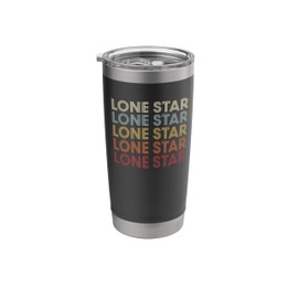 Lone-Star Texas Lone-Star TX Retro Vintage Text Stainless Steel Insulated Tumbler