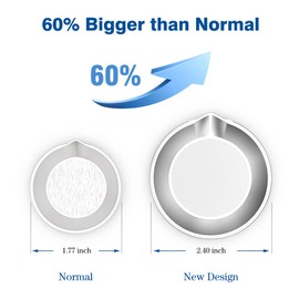 DIYESMART 12Pcs Makeup Palette Stainless Steel Paint Tray and 8Pcs 3ml Eyedroppers Suit for DIY Art Craft, Airbrush Model Paints, Watercolors Small Round Mixing Palette Paint Tray, Pigment Mixing Cups