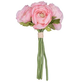 Vickerman 522462-9" Mini Pink Ranunculus Spray 3/Pk (FA186679) Home Office Flower Bundles