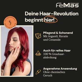 FemMas Haarfarbe Dunkelblond Mahagoni 6.5 I Professionelle Creme Haarfarbe mit Argan√∂l, Keratin & Ceramiden I Als dauerhafte Haarf√§rbung oder T√∂nung f√ºr strahlende, haltbare Farbergebnisse I 100 ml