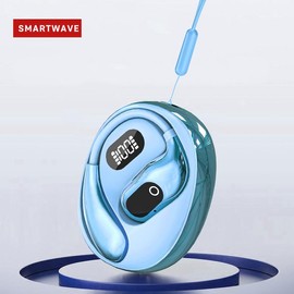 True Wireless OWS Headphones,Bluetooth open Ear earphones with Minc,Long Battery Life Wireless Earhook Headset,HiFi Stereo Sound Wireless Headphones for Sport smart headphones Audio Custom Waterproof Noise - Color: Blue