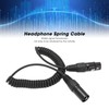 Headphone Spring Cable, Tensile Resistant 5Pin XLR Connector Headset Extension