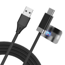Magtame USB A to USB C Cable Magnetic Anti-Drop with Organizer Holder 3.3FT, StayCable Fast Charge Braid Type C Data Cord, for iPhone 16 15 Laptop Car Desk Nightstand Cable Management Original Design