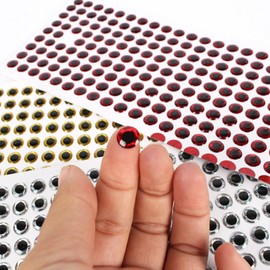 3D Fishing Eyes 500pcs Fishing Lure Eye Great Accessory for Make Fishing Bait,Fly Tying, Fishing Lures, Crafts (Red, 4mm)