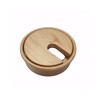 Gedotec Cable grommet beech wood lacquered plain, 1 piece round