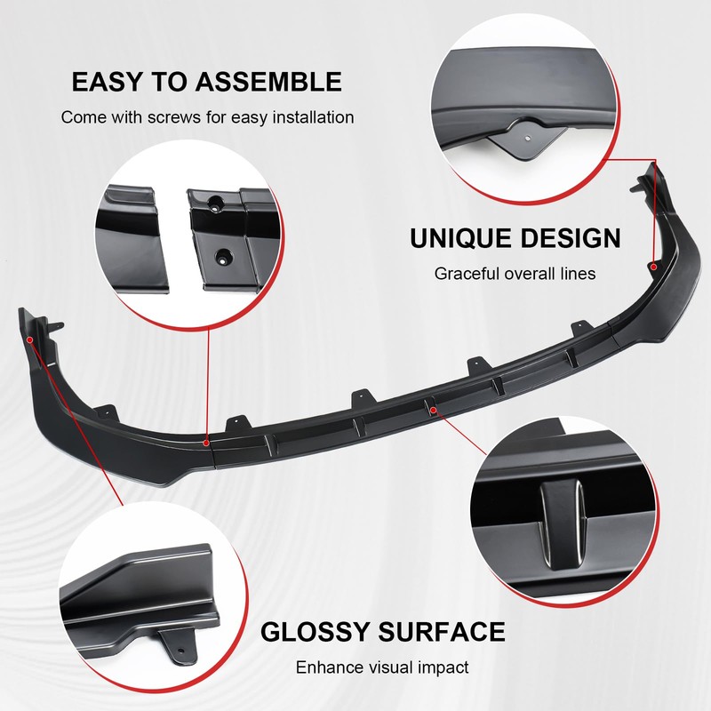 Matte Black Front Bumper Lip Splitter for 2021-2024 Toyota Camry