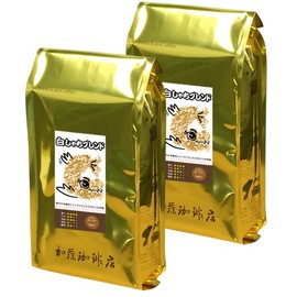 [1kg] Premium Blend (White Shachi Blend) Coffee Lucky Bag (2 x White Whiskers), Grinding Condition: Medium Grinding, Kato Coffee Shop