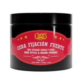 Charles - Cera Fijacin Fuerte 113g - Pomada para cabello - Aroma a vainilla - Con aceite de ricino - Base agua                                        
