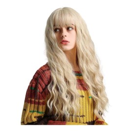 OEM Cubo De Pelo Largo Rubio Rzado Ondulado Peluca Para Las Muje