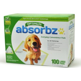 Absorbz Optimum Training Pads for Dogs, 100 ct. Large 24"x24" Pads