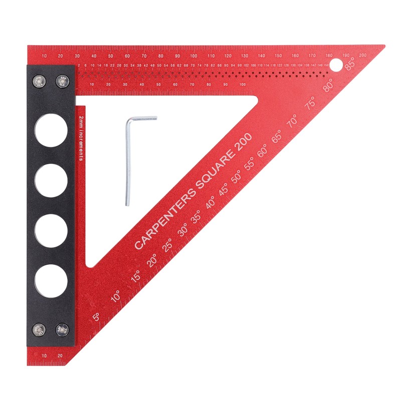 Carpenter Square Precise Aluminum Alloy Multifunctional Woodworking Scribe Ruler Square