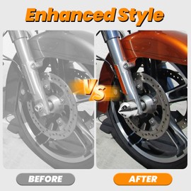 AEEAST Front Alxe Nut Covers, Chrome Axle Caps CNC Cut Compatible for Harley Davidson Sportster Dyna Softail Street Tri Glide Road King Electra Fat Boy