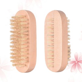 TOVINANNA 2pcs Wooden Shower Brush Double-sided Body Exfoliating Massage Brush for Bathing Spa and Nail Care Portable and Deep Skin Revitalization Tool