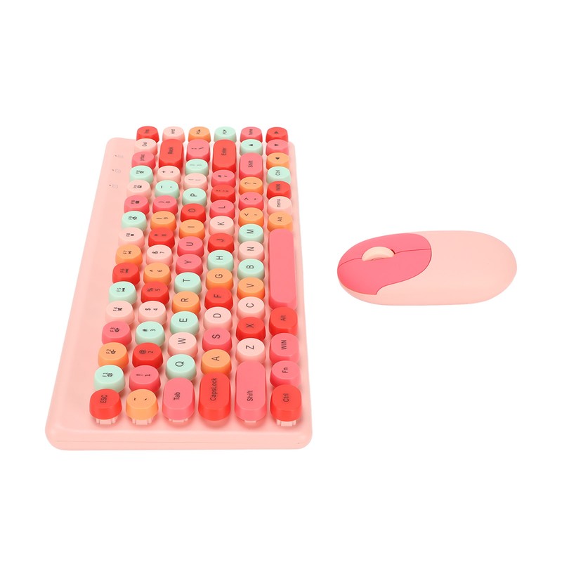 Wireless Keyboard Mouse Combo 2.4GHz Wireless Mouse 86 Keys Colorful