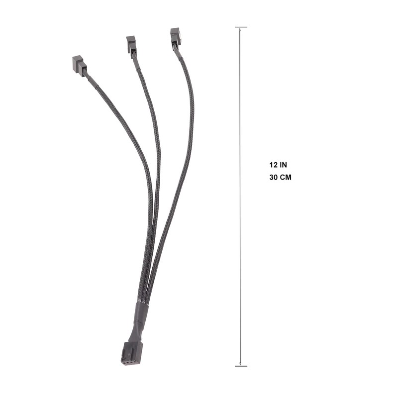 yomgam 3 Way 4 Pin PWM Fan Splitter Cable,12 inch