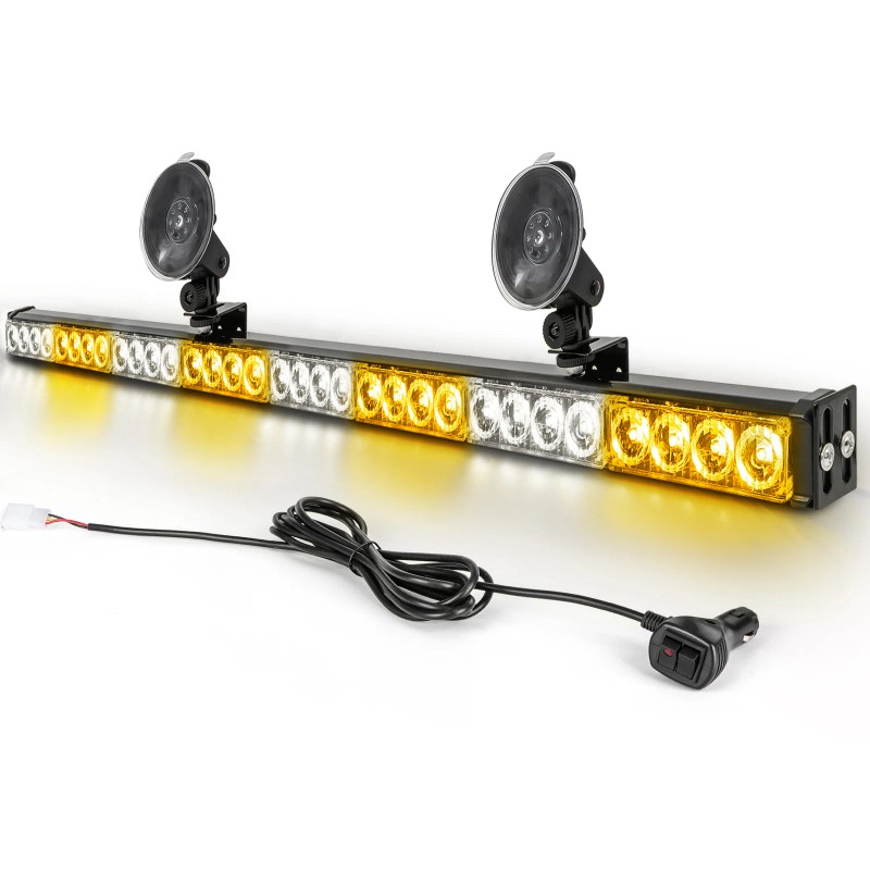cshauauto 35" LED Emergency Strobe Light Bar Rooftop Warning Traffic