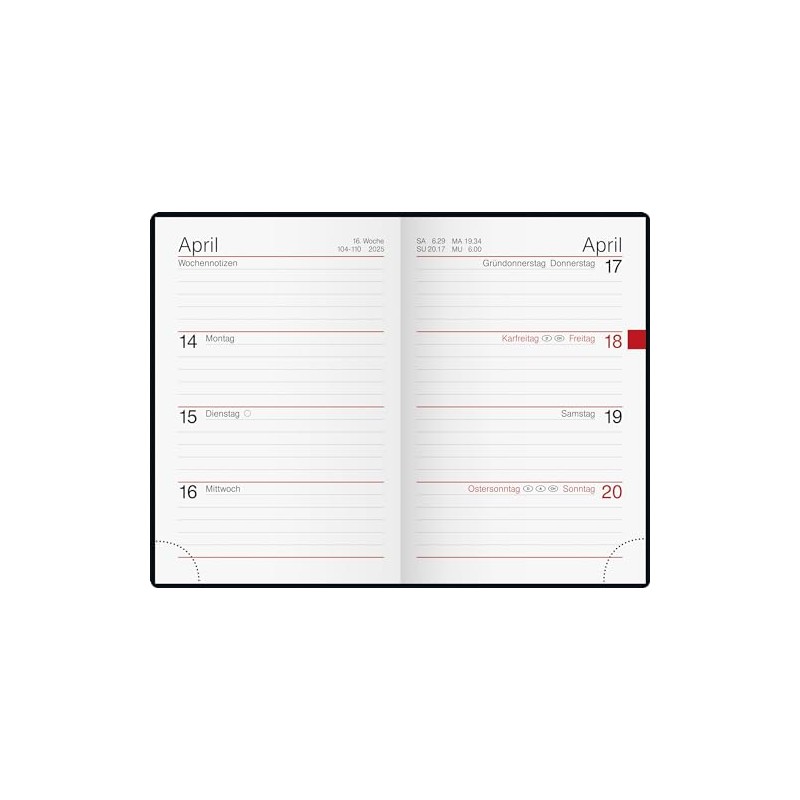 rido/idé Pocket Diary Model Partner/Industrie I (2025), 2 Pages =